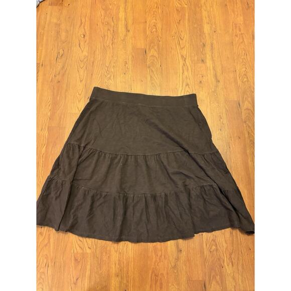 Ann Taylor Loft Brown Boho Layered Skirt Size M - Picture 2 of 3
